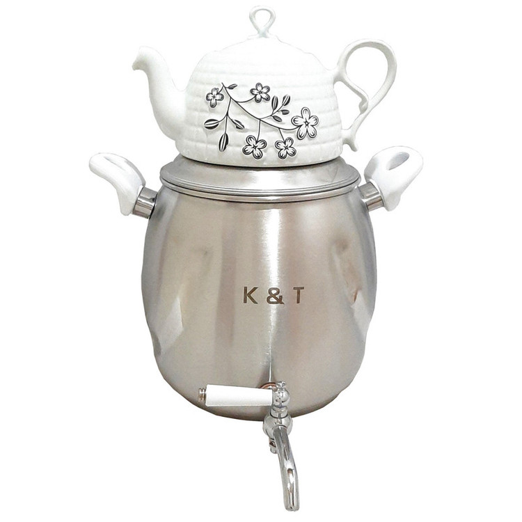 کتری و قوری شیردار استیل k&t
